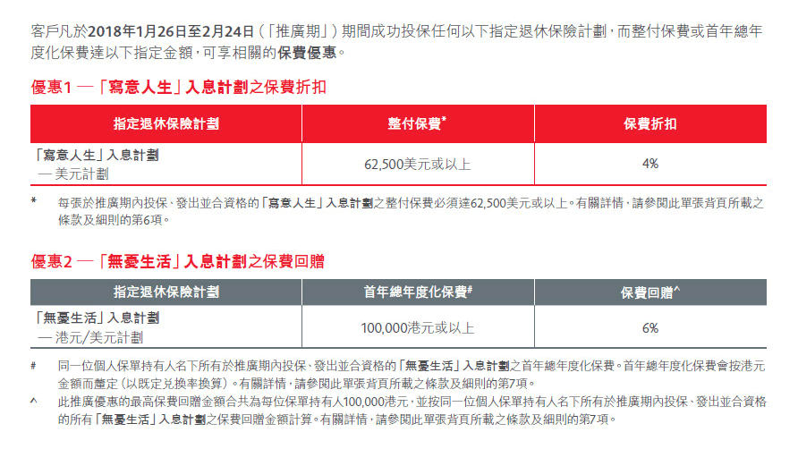 SPIA PF tc1 香港保诚保险优惠活动(2018年1月26日-2月24日)