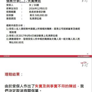 因为失实陈述职位而被拒赔的案例