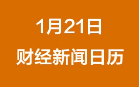 财经日历每日财经新闻早知道（1/21/2019）