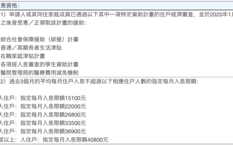 新来港人士，1万元领取攻略，今天开始申请！