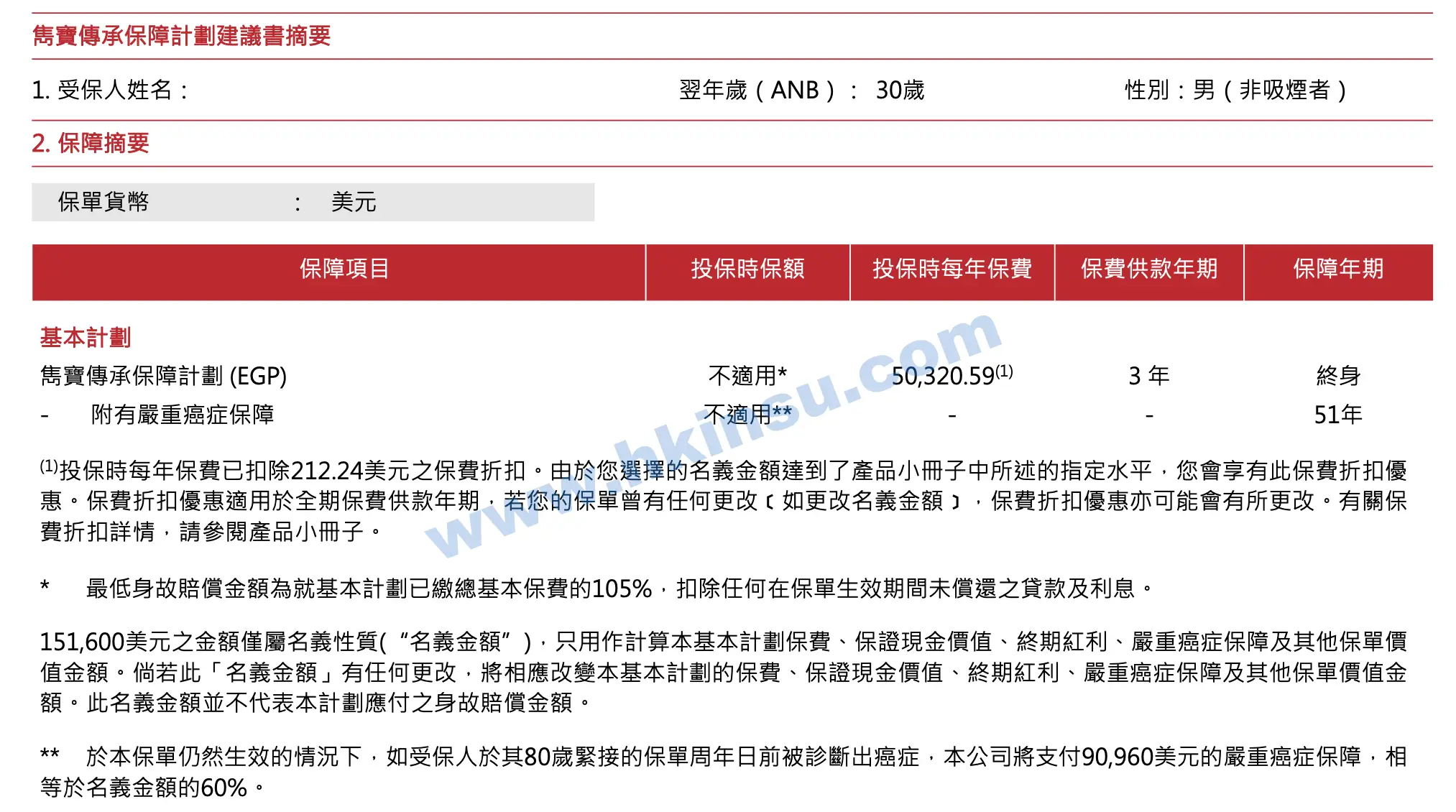 Screenshot 2021 05 07 at 11.49.25 AM 香港保诚隽宝传承保障计划介绍和建议书分享 1