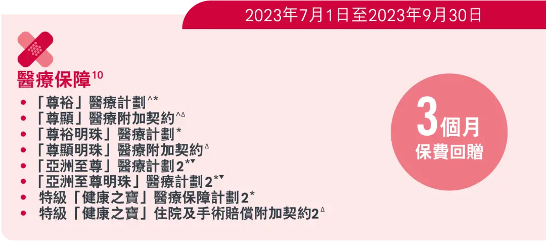 香港友邦保险发布2023年3季度投保优惠活动 6