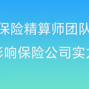 精算师团队影响保险公司实力？