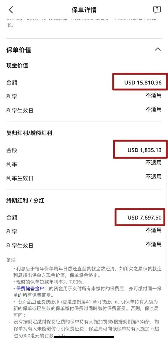 2025021202570757 7年前购买的香港保单现在收益如何? 2