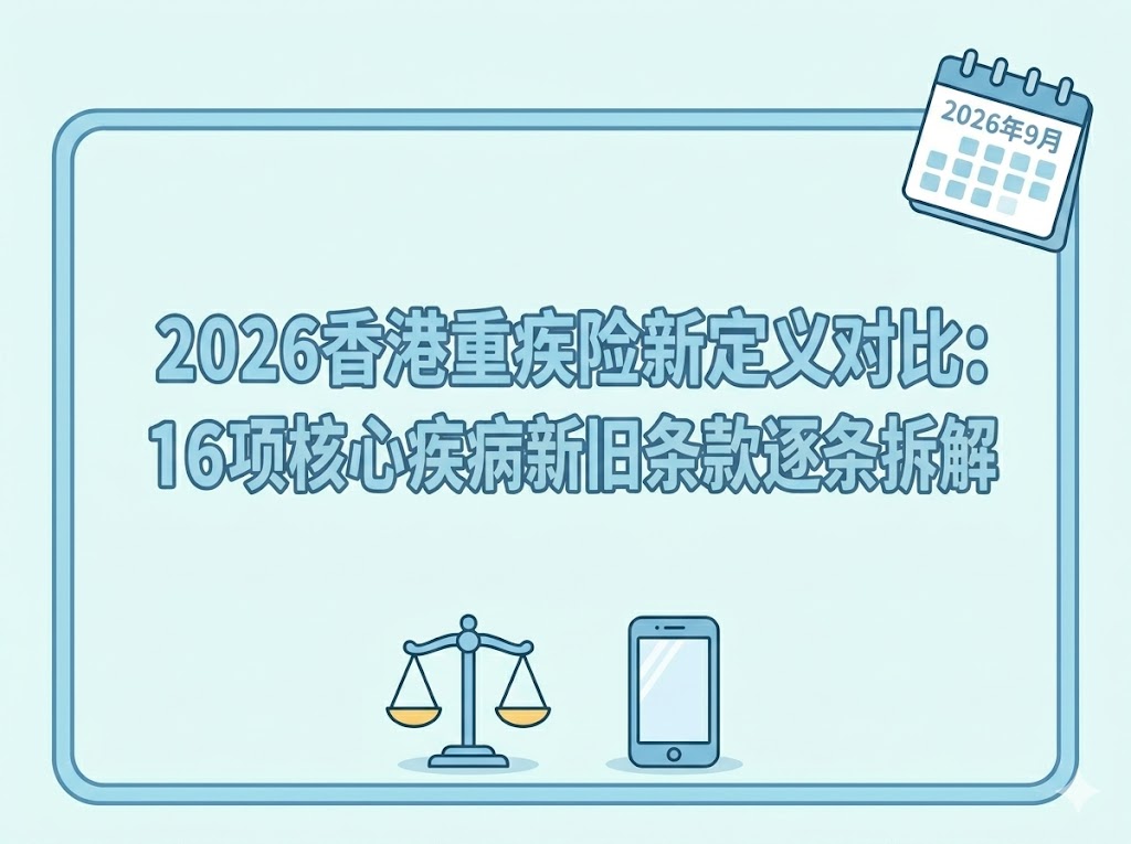 2026年香港重疾险理赔条款对比：16项核心疾病新旧条款逐条拆解