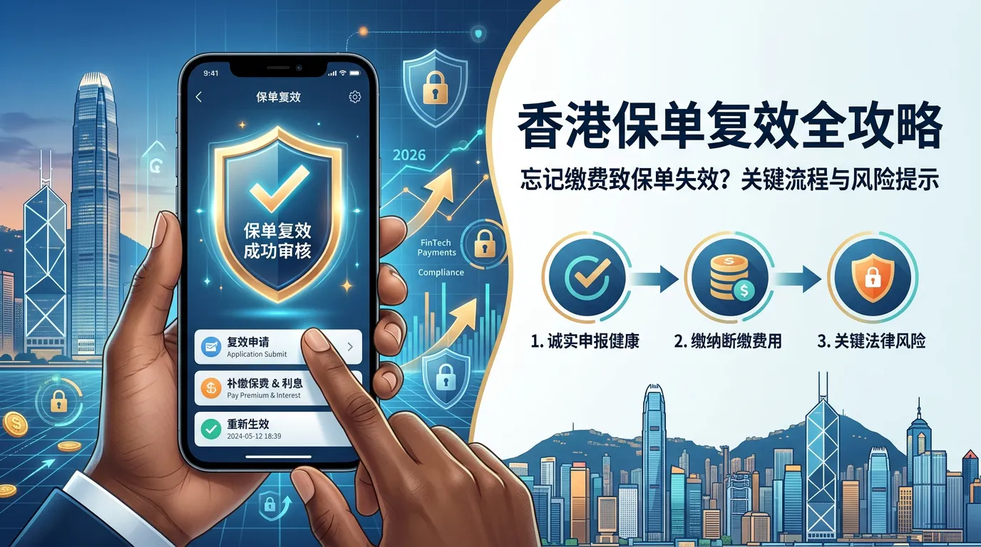 忘记交保费怎么办？申请保单复效？
