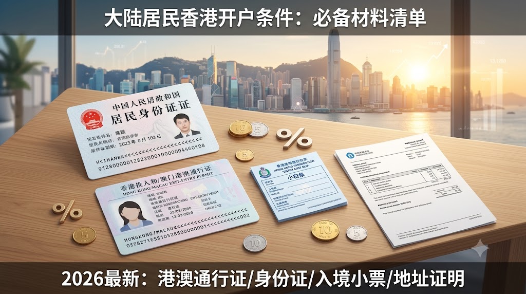 2026年大陆居民在香港银行开户条件