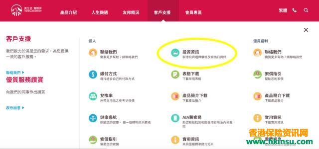 香港友邦保险基金投资资讯查询方法 1